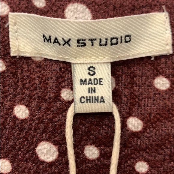 Max Studio boho high low ruffle wrap polka dot dress S - Picture 12 of 15